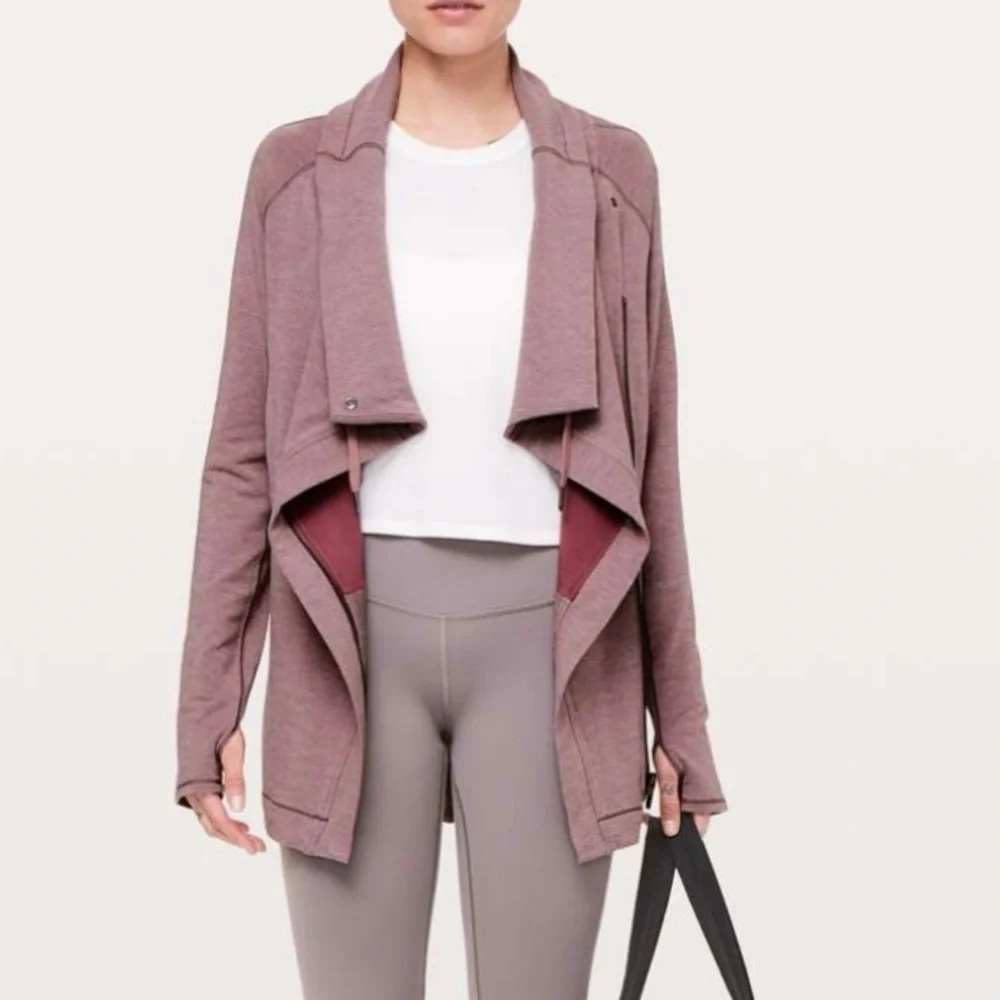 lululemon athletica Coast‎ Easy Wrap Heather Misty Merlot, Size 4